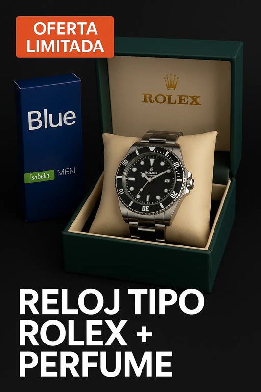 RELOJ TIPO ROLEX + PERFUME